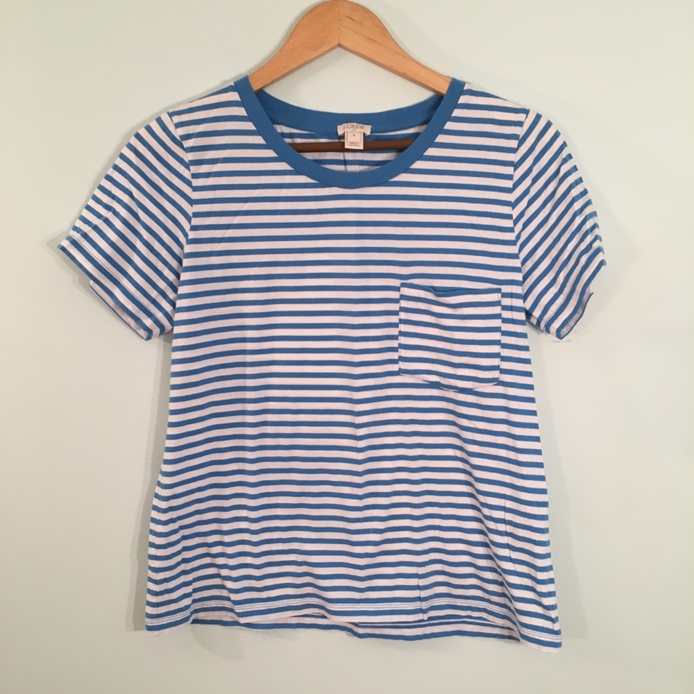 J. Crew Factory Striped Pocket Tee